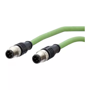 METZ CONNECT M12 - võrgukaabel - M12 (4-kontaktiline) (M) kuni M12 (4-kontaktiline) (M) - 2 m - varjestatud - CAT 5e - keerutatud - roheline