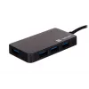 USB-jaotur NATEC Moth 4-pordiline USB 3.2 Gen 1 Type-A (5000 Mbit/s), USB-toitega, must, 0,15 m kaabel