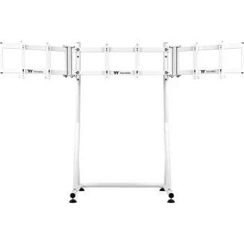 Triple Monitor Stand Snow, võidusõidusimulaatori kokpiti GR500 jaoks, monitorikinnitus valge, monitoridele 32 - 55