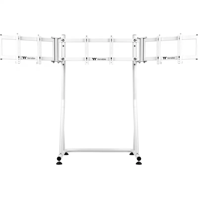 Triple Monitor Stand Snow, võidusõidusimulaatori kokpiti GR500 jaoks, monitorikinnitus valge, monitoridele 32 - 55