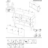 Cama 3D MOUNTAIN kummut 154x40x72 must + kuldne