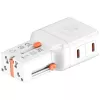 Reisilaadur World 65W USB-C + USB-A valge