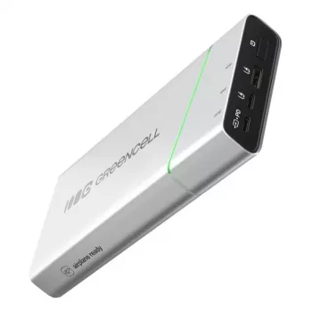 Kaasaskantav aku roheline Cell BPLGC20P 20800 mAh liitiumioon, USB-C PD 65W, 2x USB-C + 1x USB-A, alumiiniumkorpus