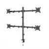 Monitorikinnitus Gembird MA-D4-01, lauaklamber kuni 4 kuvarile, 32 tolli (81,3 cm), 40 kg, VESA 75x75–100x100, must