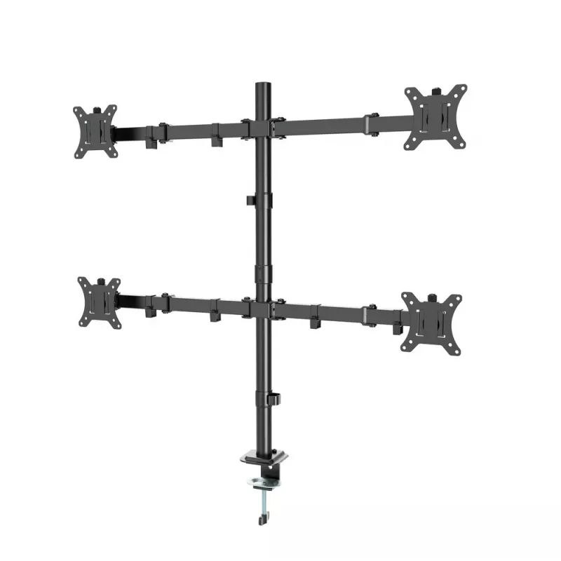 Monitorikinnitus Gembird MA-D4-01, lauaklamber kuni 4 kuvarile, 32 tolli (81,3 cm), 40 kg, VESA 75x75–100x100, must