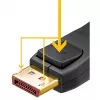 DisplayPort 2.1 kaabel, sertifitseeritud, 16K @ 60 Hz, 80 Gbit/s (must, 1 meeter, VESA sertifikaat)