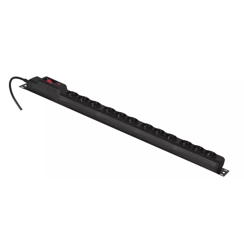 Activejet COMBO 12 pistikupesaga pikendusjuhe 5 m must