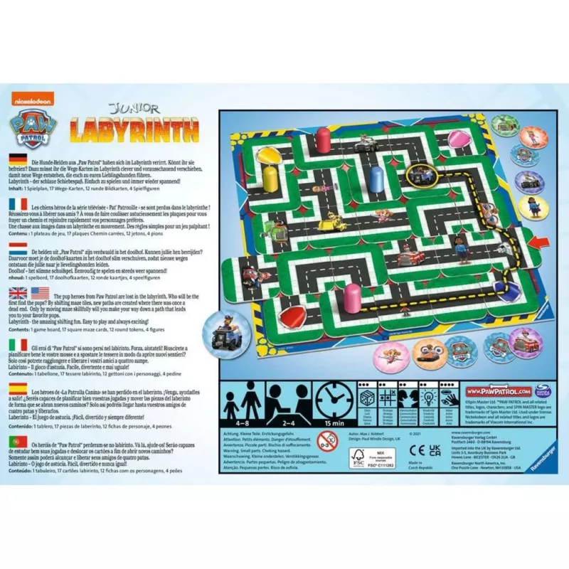 Lauamäng Ravensburger Paw Patrol Junior Labyrinth