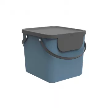 Plastist hoiukonteiner rotho Albula 40 L ristkülikukujuline, sinine, 40 L maht, riputusava, 400×358×340 mm