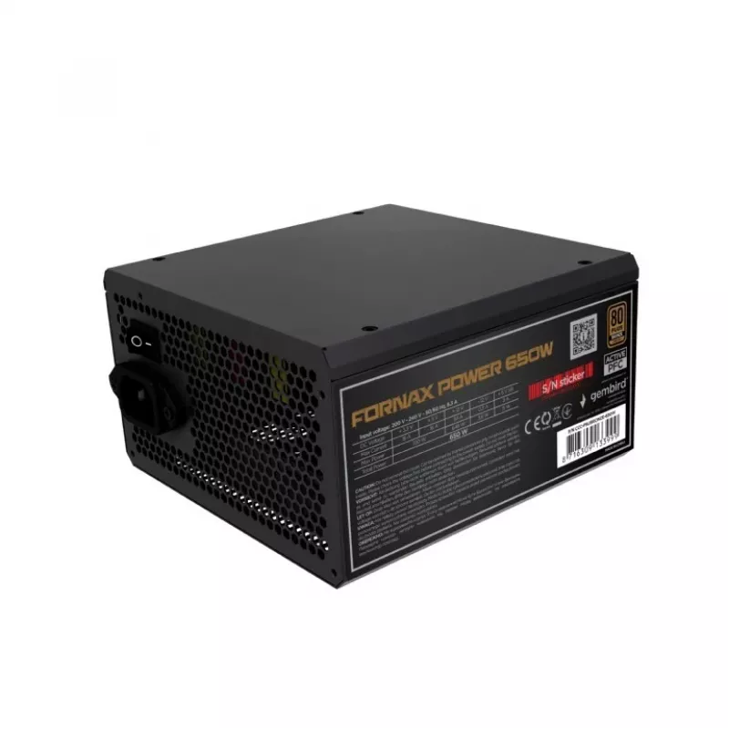 Toiteplokk 650W aktiivne PFC 12 cm ventilaator 80+Bronze tööstuslik