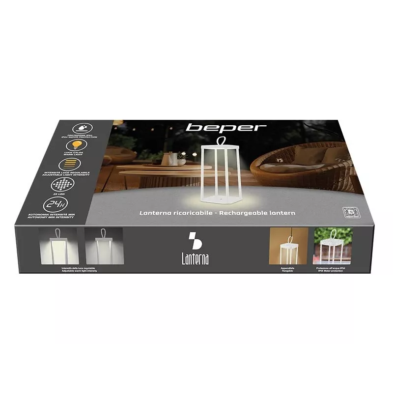 Laetav latern Beper P207ILI101 — kaasaskantav valge LED-latern, akutoitega