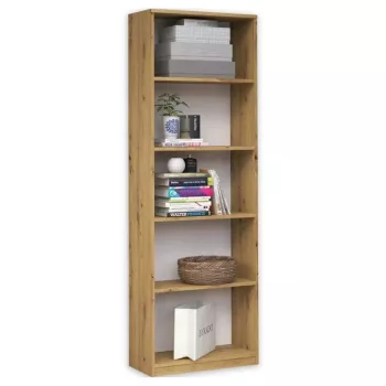 Kontori raamatukapp top e shop R40 ARTISAN, tamm, 5 riiulit, 400×300×1820 mm, puitlaastplaadist karkass