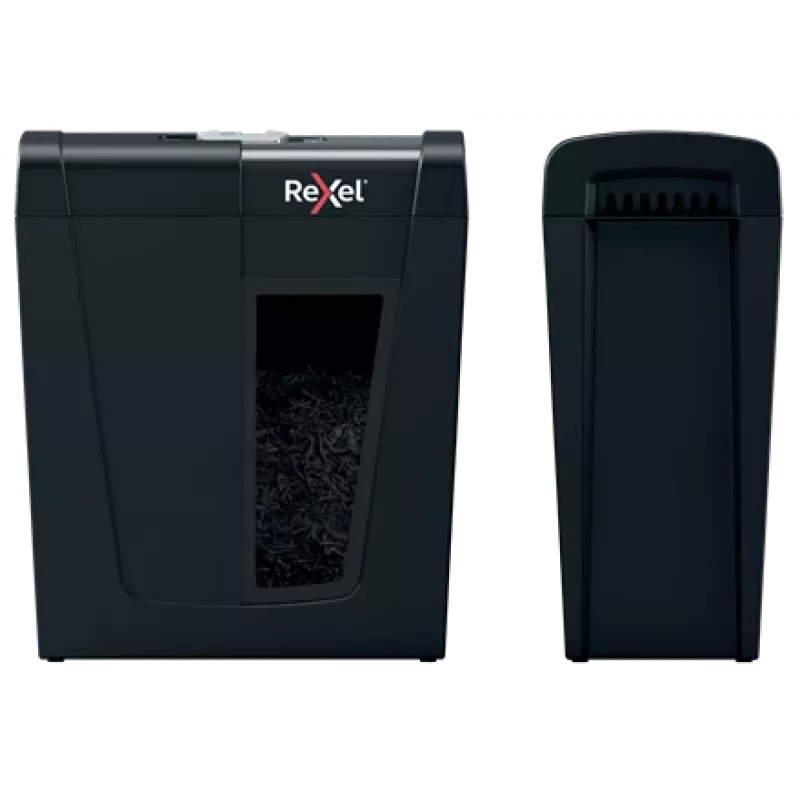 Paberihundi REXEL Secure X8 — ristlõige P-4, 4x40 mm, mahutavus 8 lehte, 14 l prügikast, must