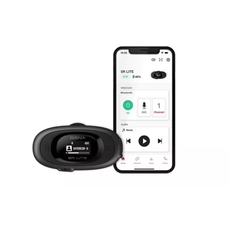 Sena 5RLITE-01D Dual mootorratturite sidesüsteem, Bluetooth 5.1, 700 m, must