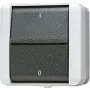 JUNG 802 W - Kiiklüliti - 2P - Juhtmega - Must - Valge - Termoplast - IP44
