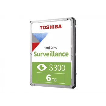 Toshiba S300 Surveillance 3,5-tolline sisemine kõvaketas SATA 6GB/s - 6TB, 5400RPM