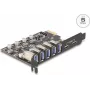 DELOCK PCI Express x1-kaart 90346 — 5 Gbps, 5x välised pordid
