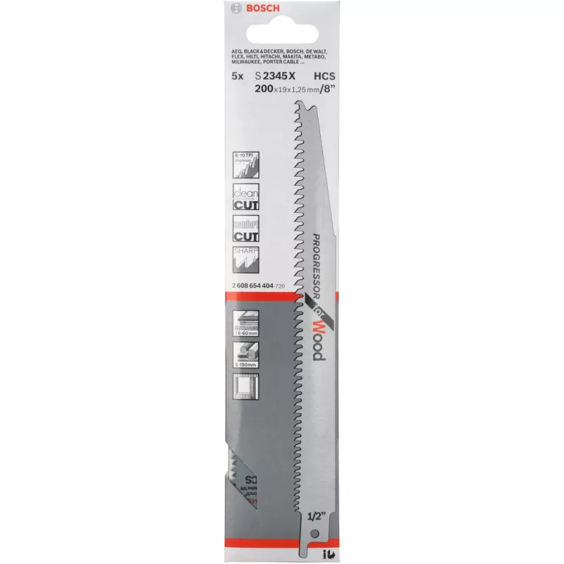 Bosch S 2345 X saeleht kõrgsüsinikterasest (HCS) 5 tk