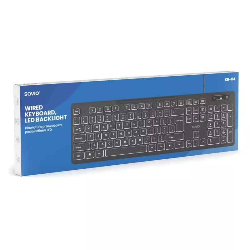Savio KB-04 klaviatuur Kodu/Kontor USB QWERTY UK International Must