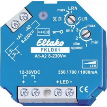Dimmerlüliti Eltako FKLD61 300W 1–10V — seinale paigaldatav LED-dimmer