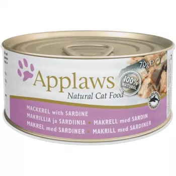 APPLAWS makrell sardiiniga puljongis - märg kassitoit - 70g