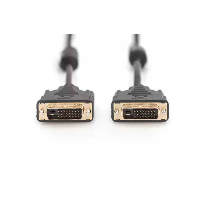 DIGITUS - DVI-kaabel - Dual Link - DVI-D (M) - DVI-D (M) - 5,0m - Vormitud, pöidlakruvid - Must (AK-320101-050-S)