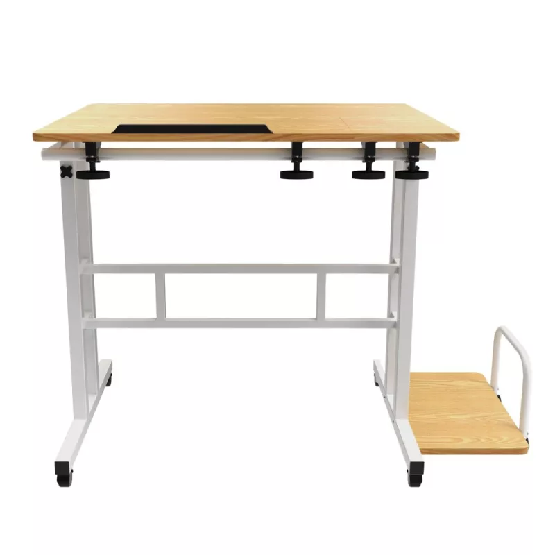 Macleani mobiilne sülearvutilaud, valge, 80x60cm, maks 50kg, reg. kõrgus 67-115cm, MC-124 W