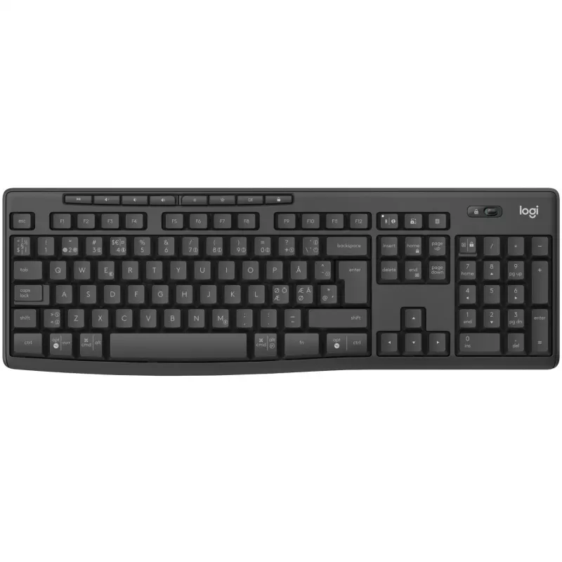 Logitech MK370 Combo for Business klaviatuur, hiir kaasas, kontor, RF juhtmevaba + Bluetooth, QWERTY, Nordic, grafiit