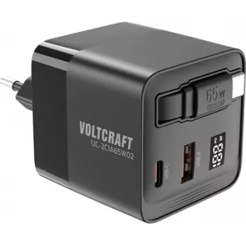Voltcraft UC-2C1A65W02 USB-laadija väljundvool max. 3 A USB-C USB-A väljundite arv 3 (VC-16619015)