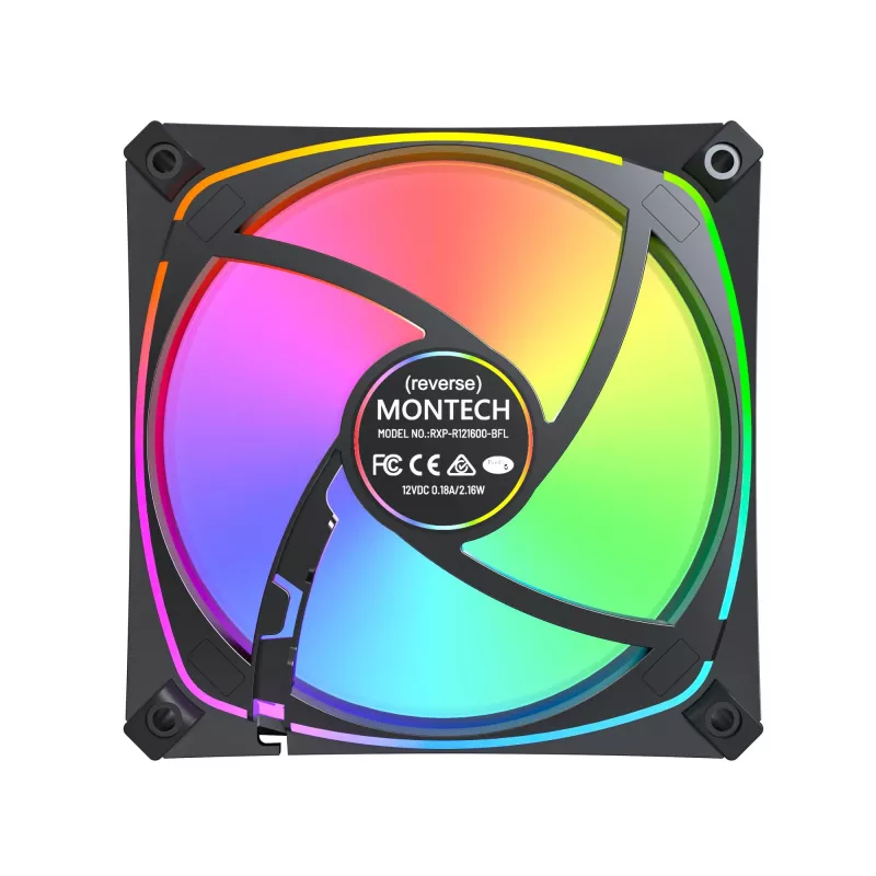 MONTECH RX120 PRO Must 120mm ARGB korpuse ventilaator