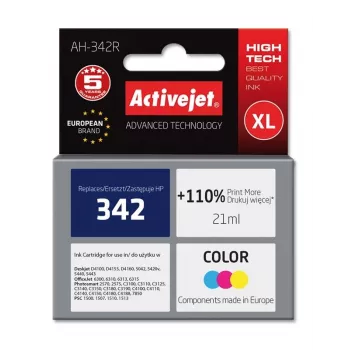 Activejet AH-342R tindikassett (asendus HP 342 C9361EE jaoks; Premium; 21 ml; värviline)