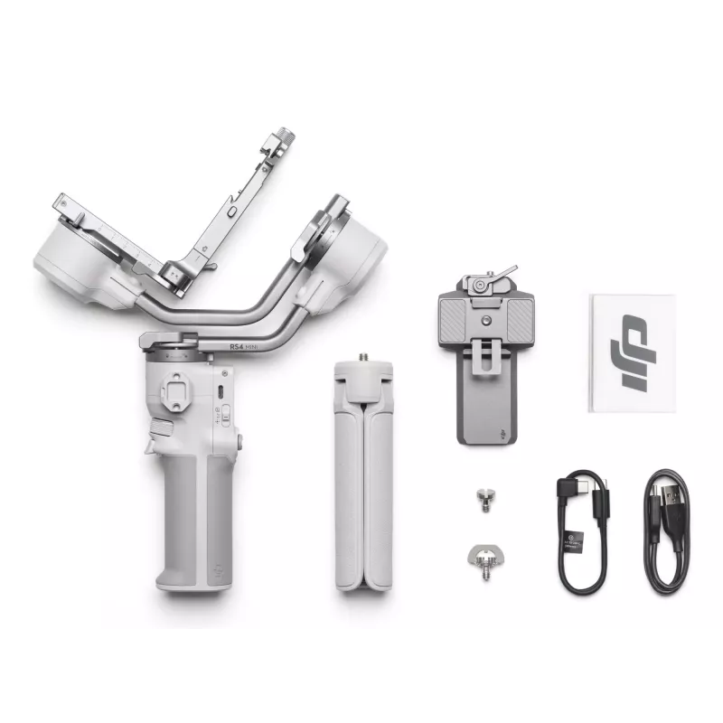 Gimbal stabilisaator DJI RS 4 MINI — 3-teljeline kompaktne kerge kaamera stabilisaator peeglita ja väikeste DSLR-kaamerate jaoks (mudel CP.RN.00000442.01)