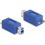 DeLOCK 67215 kaabelsoo vahetaja USB Type-B USB Micro-B sinine