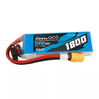 GensAce G-Tech LiPo 1800mAh 7.4V 45C 2S1P XT60 Aku