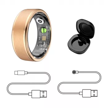 Nutisõrmus MANTA SR01GD 62mm OneRing Gold — suurus 62, metallkuldne viimistlus