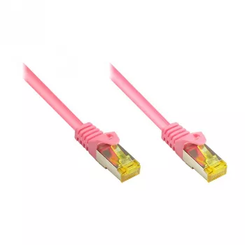 RJ45 paigalduskaabel Cat.7 toorkabliga ja riivikaitsega (RNS®), S/FTP, PiMF, halogeenivaba, 600 MHz, OFC, magenta, 2 m, Good Connections® (8070R-020M)