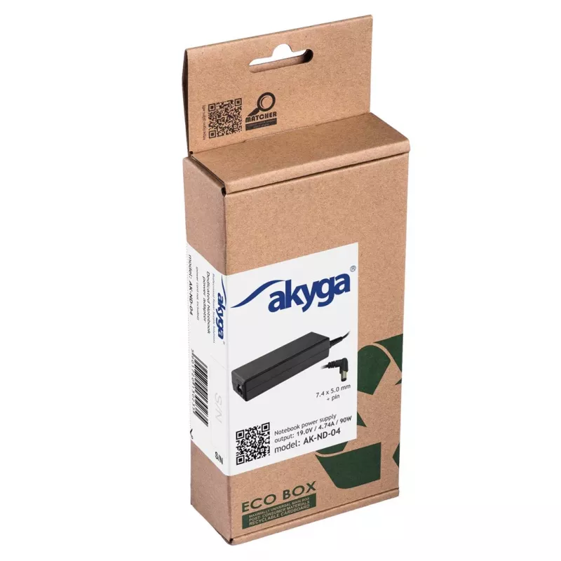 Toiteadapter/inverter Akyga AK-ND-04 sülearvutitele, siseruumides kasutamiseks 90 W, sisend 100–250 V, must