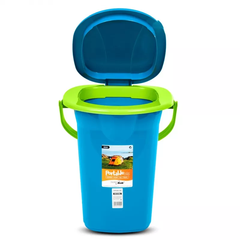 GreenBlue GB320BL kaasaskantav reisi-tualettpott, iste, telkimine, festival, käepide, kaas, vastupidav, stabiilne, 19L