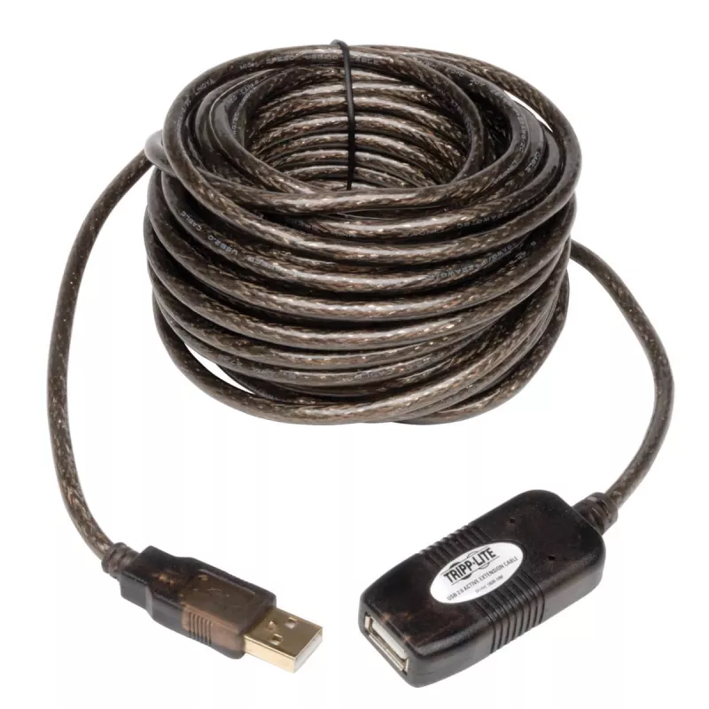 Tripp Eaton Tripp Lite Series 10M USB 2.0 Hi-Speed Active Extension Repeater Cable USB-A M/F 33' 33ft 10 Meter - USB-pikenduskaabel - USB (M)