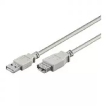 Wentronic Goobay USB 2.0 Hi-Speed pikenduskaabel, hall, 0,3 m - USB 2.0-pistik (tüüp A) > USB 2.0-pesa (tüüp A) (68621)