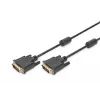DIGITUS - DVI-kaabel - Dual Link - DVI-D (M) - DVI-D (M) - 5,0m - Vormitud, pöidlakruvid - Must (AK-320101-050-S)