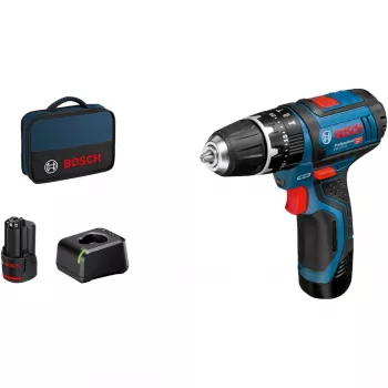 Bosch GSB 12V-15 Professional 1300 RPM Must, Sinine