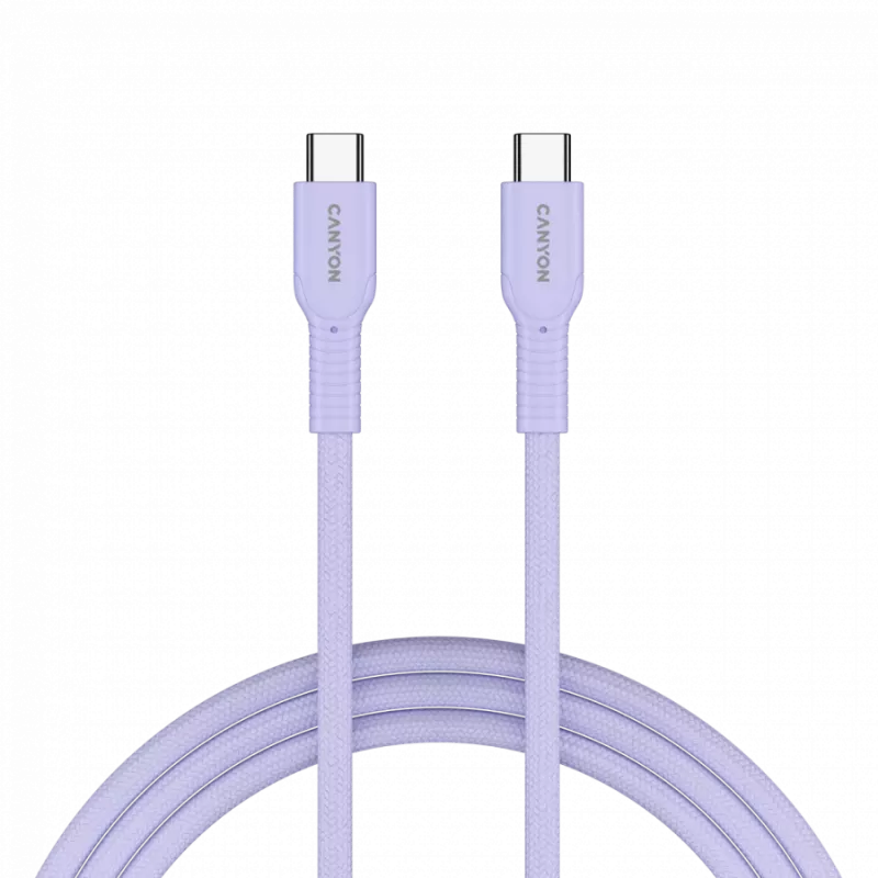 CANYON kaabel OnWire 60CL C-C 60W COLOR Punutud 1m Lilla