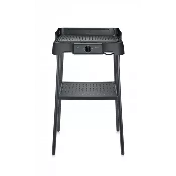 Tabletop electric grill SEVERIN PG 8596, 2000 W, rectangular grid, Must, rotary control