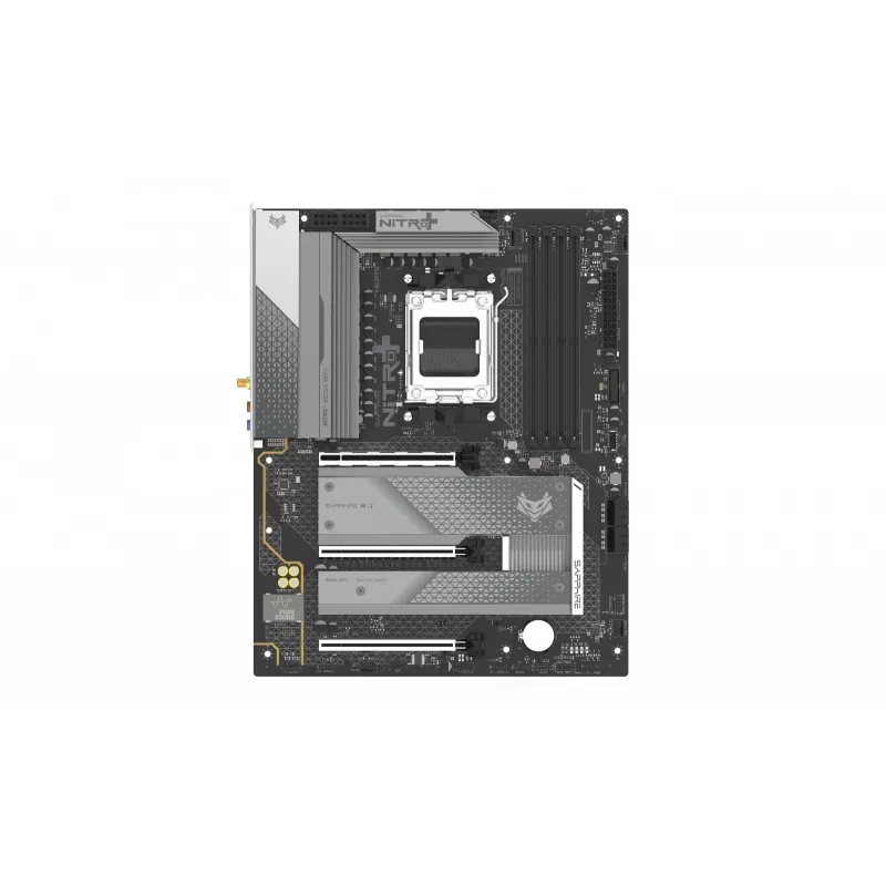 Emaplaat Sapphire NITRO+ B850A WIFI 7 AMD B850 Sokkel AM5 micro ATX, DDR5, 4 DIMM, 256GB, Wi‑Fi 7, 2.5GbE