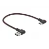 USB-kaabel DeLOCK EASY-USB 2.0 Type-A-pistik USB-C isasele nurgeline 0,2 m must