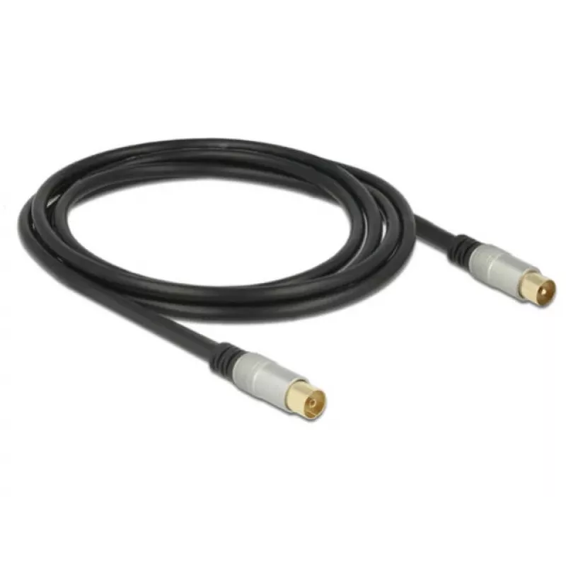 Koaksiaalkaabel RG-6/U DeLOCK 88946 2m IEC Must
