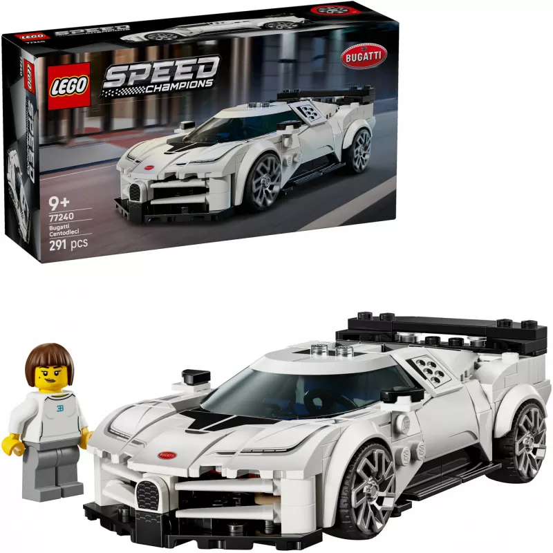 LEGO ehituskomplekt Bugatti Centodieci Speed Champions 77240 — 291 osa, 1 minifiguur, vanus 9+