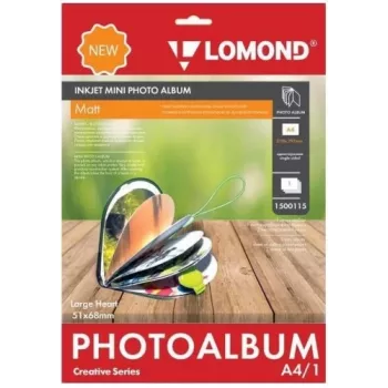 Lomond tindiprinteri minialbum Large Heart matt 51x68 mm (suur)