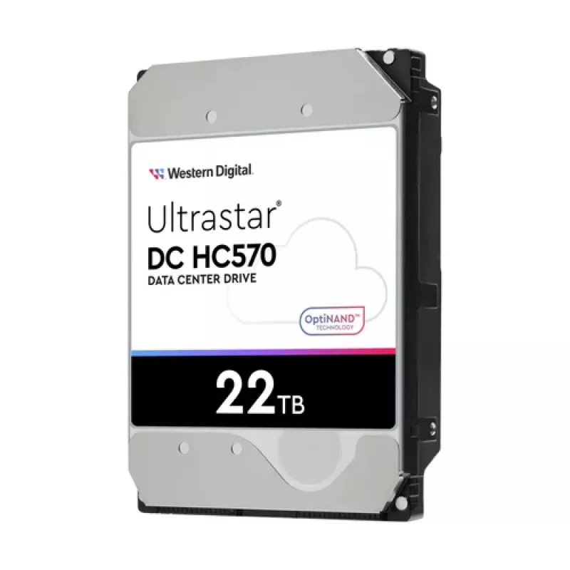 3,5-tolline SAS-kõvaketas Western Digital Ultrastar DH HC570 22 TB, 12 Gbit/s, 7200 p/min, 512 MB vahemälu